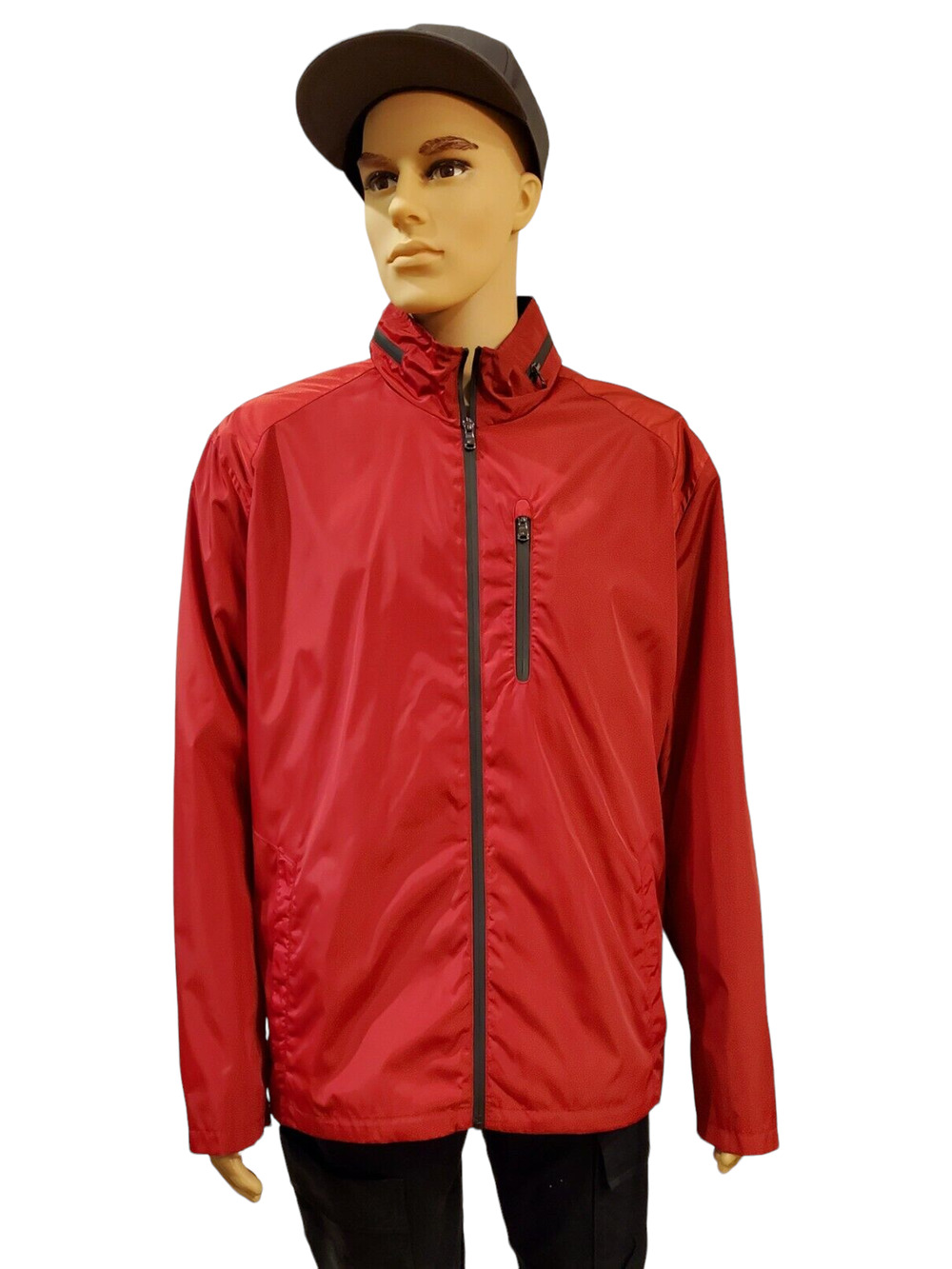 Michael Kors Men's Hidden hood Jacket 121545 NWT Packable Red Blaze Size: XXL